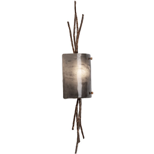 Ironwood 1 Light 5.5 inch Matte Black Cover Sconce Wall Light, Thistle