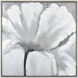 Valerie Blooms White with Gray and Silver Framed Wall Art