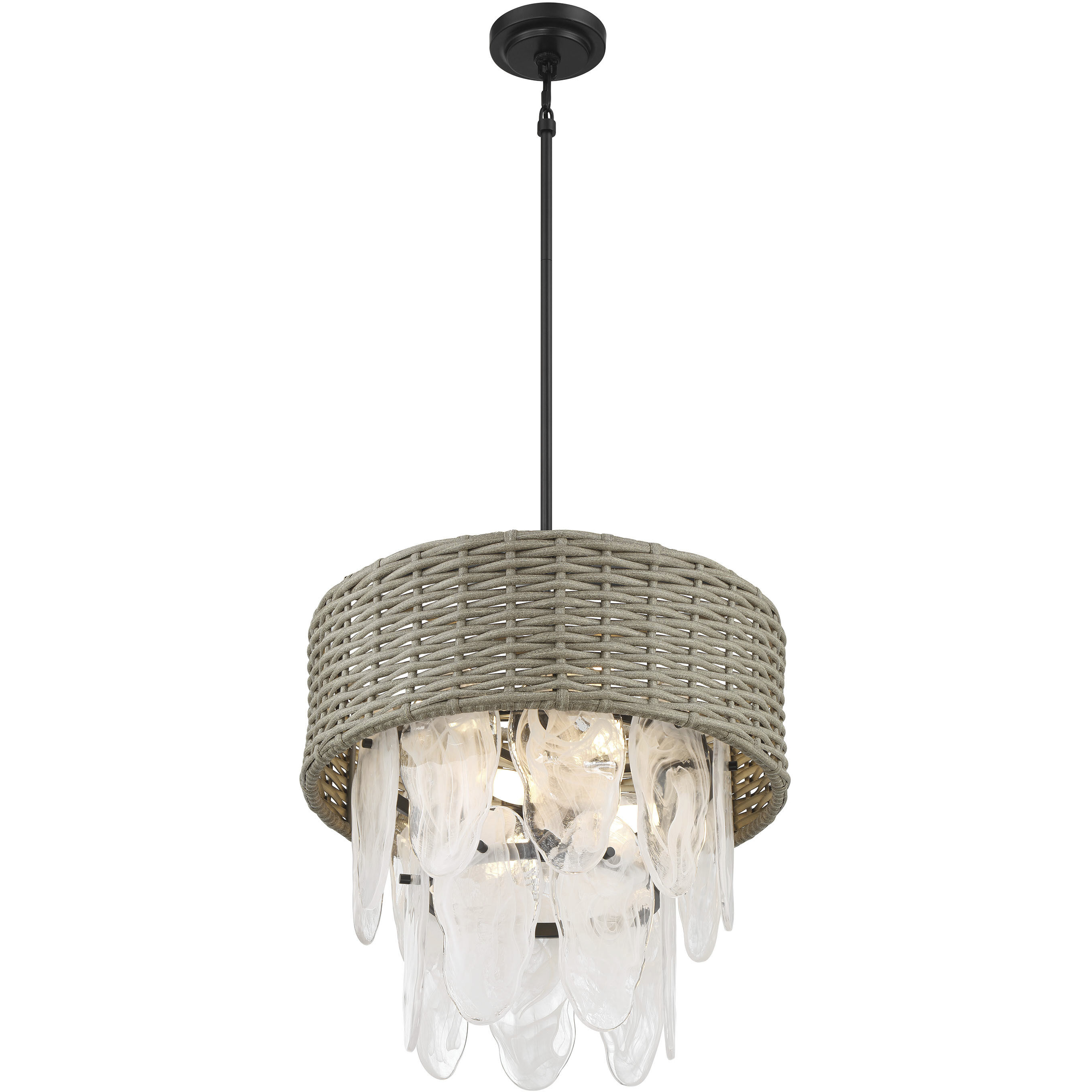 Breakers Isle 6 Light 20 inch Coal Semi Flush Ceiling Light