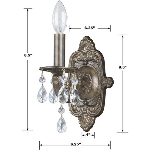 Paris Market 1 Light 6.25 inch Venetian Bronze Sconce Wall Light in Clear Hand Cut
