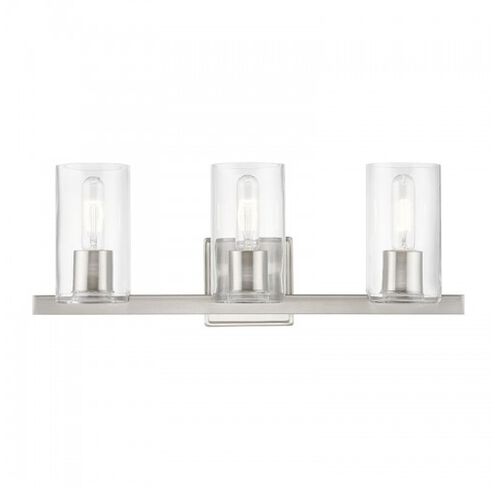 Clarion 3 Light 23 inch Brushed Nickel Vanity Sconce Wall Light