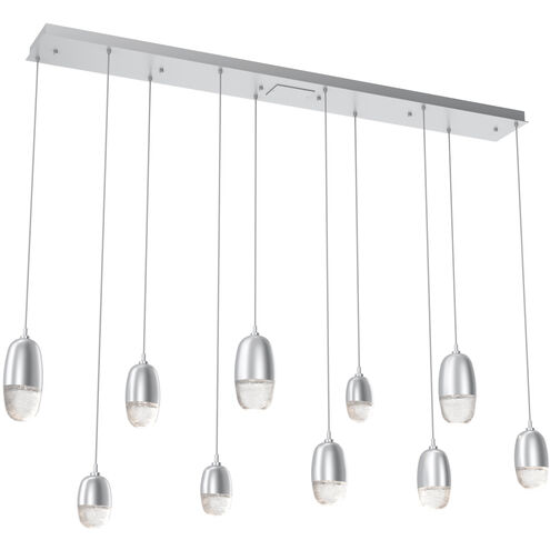 Pebble LED Classic Silver Linear Pendant Ceiling Light in 2700K LED, Multiport