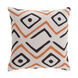 Nairobi 20 X 20 inch Light Gray and Burnt Orange Throw Pillow