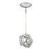 Envisage VI 1 Light 6 inch Satin Nickel Mini Pendant Ceiling Light in White Knot