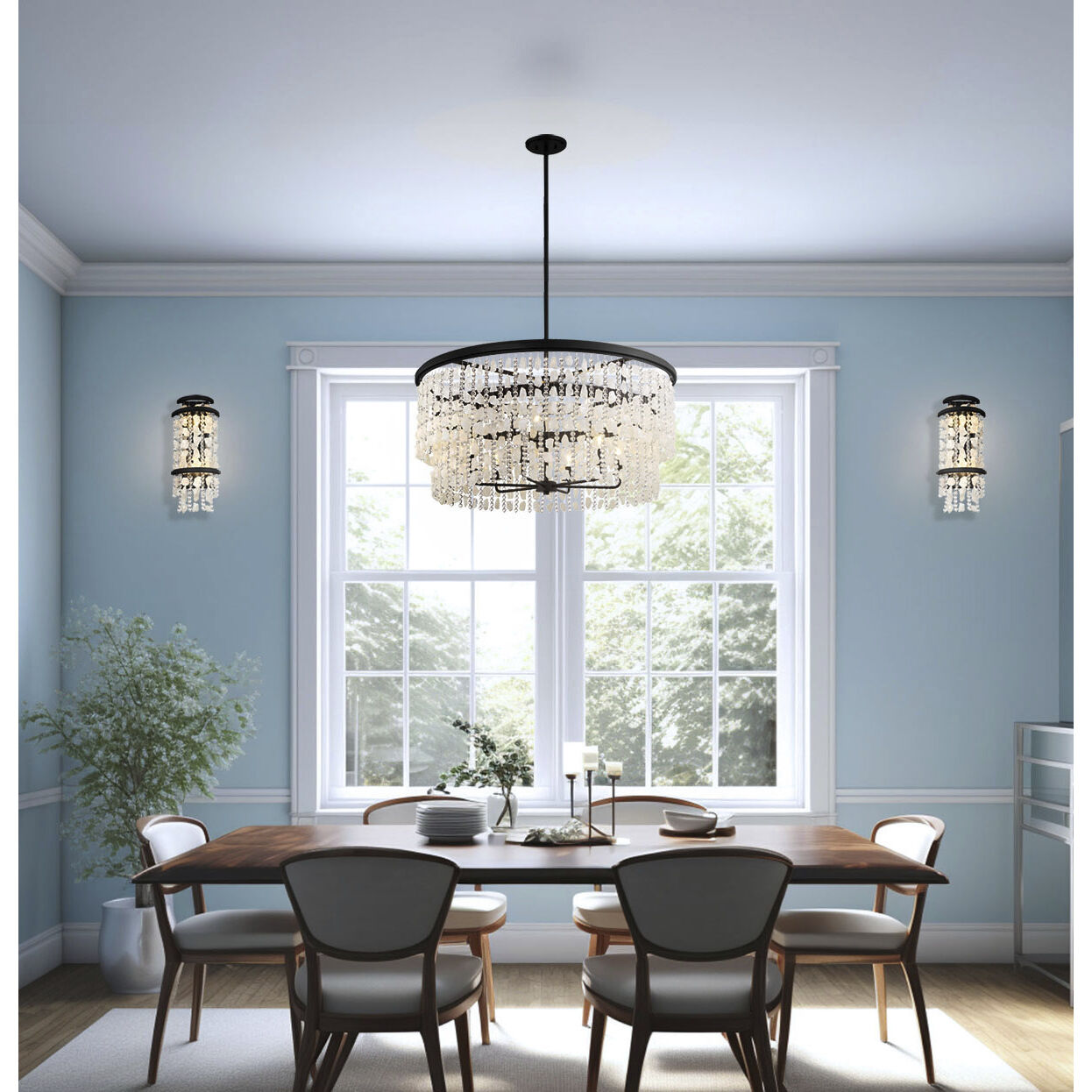 Shimmering Elegance 2 Light 4 inch Sand Coal Wall Sconce Wall Light