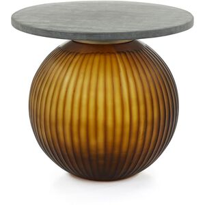 Jali 18.25 X 18.25 inch Amber Side Table, Small