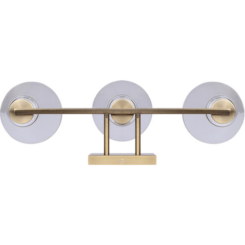 Berklie 3 Light 25.5 inch Gold Vanity Light Wall Light