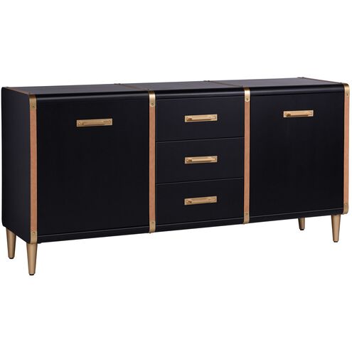 Hector 18.7 inch Matte Black and Gold Sideboard