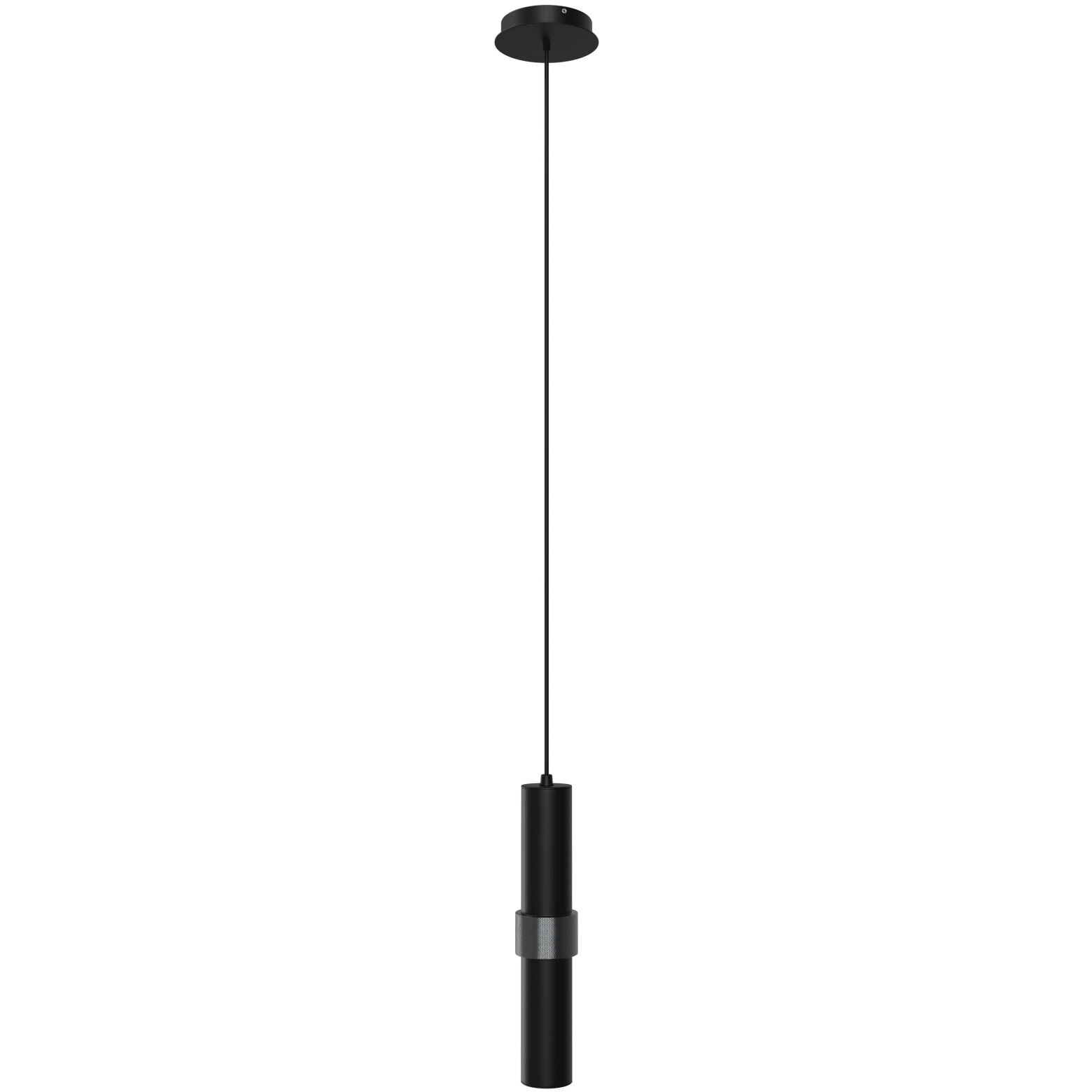 Cicada LED 3 inch Black with Knurled Black Pendant Ceiling Light