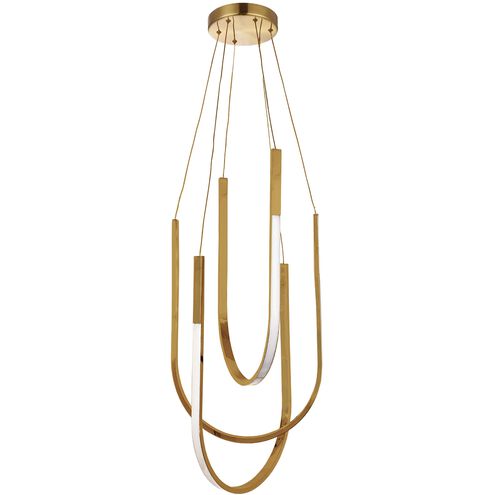 Pacari LED 16 inch Aged Brass Statement Pendant Ceiling Light