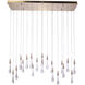 Teardrop 18 inch Brass Chandelier Ceiling Light