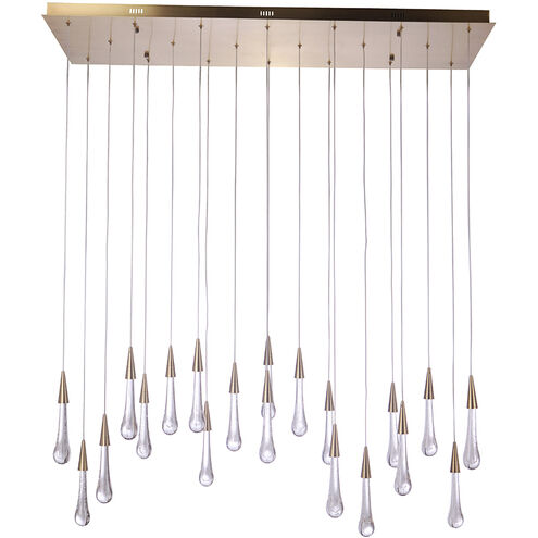 Teardrop 18 inch Brass Chandelier Ceiling Light