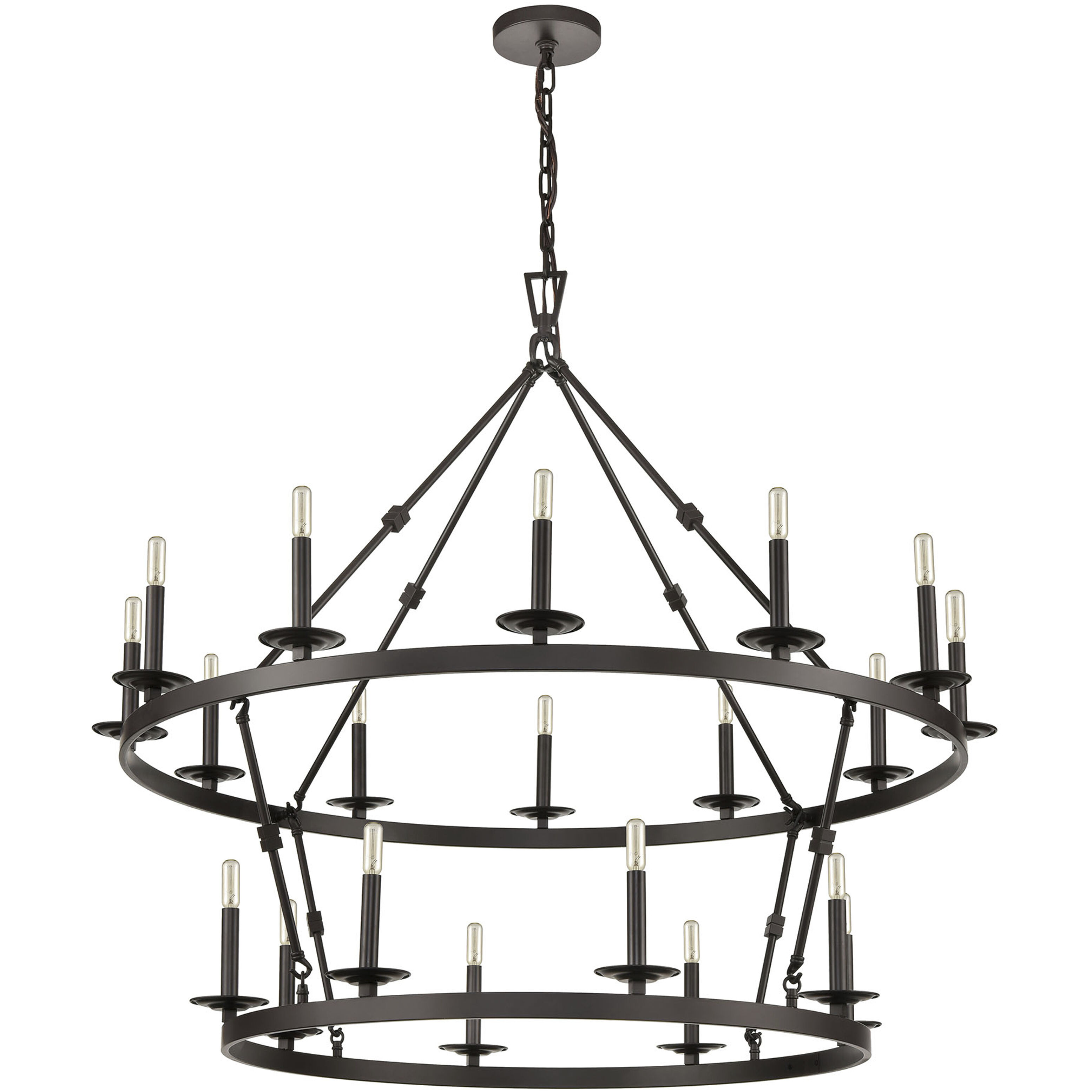 Castle 20 Light 47 inch Oil Rubbed Bronze Chandelier Ceiling Light
