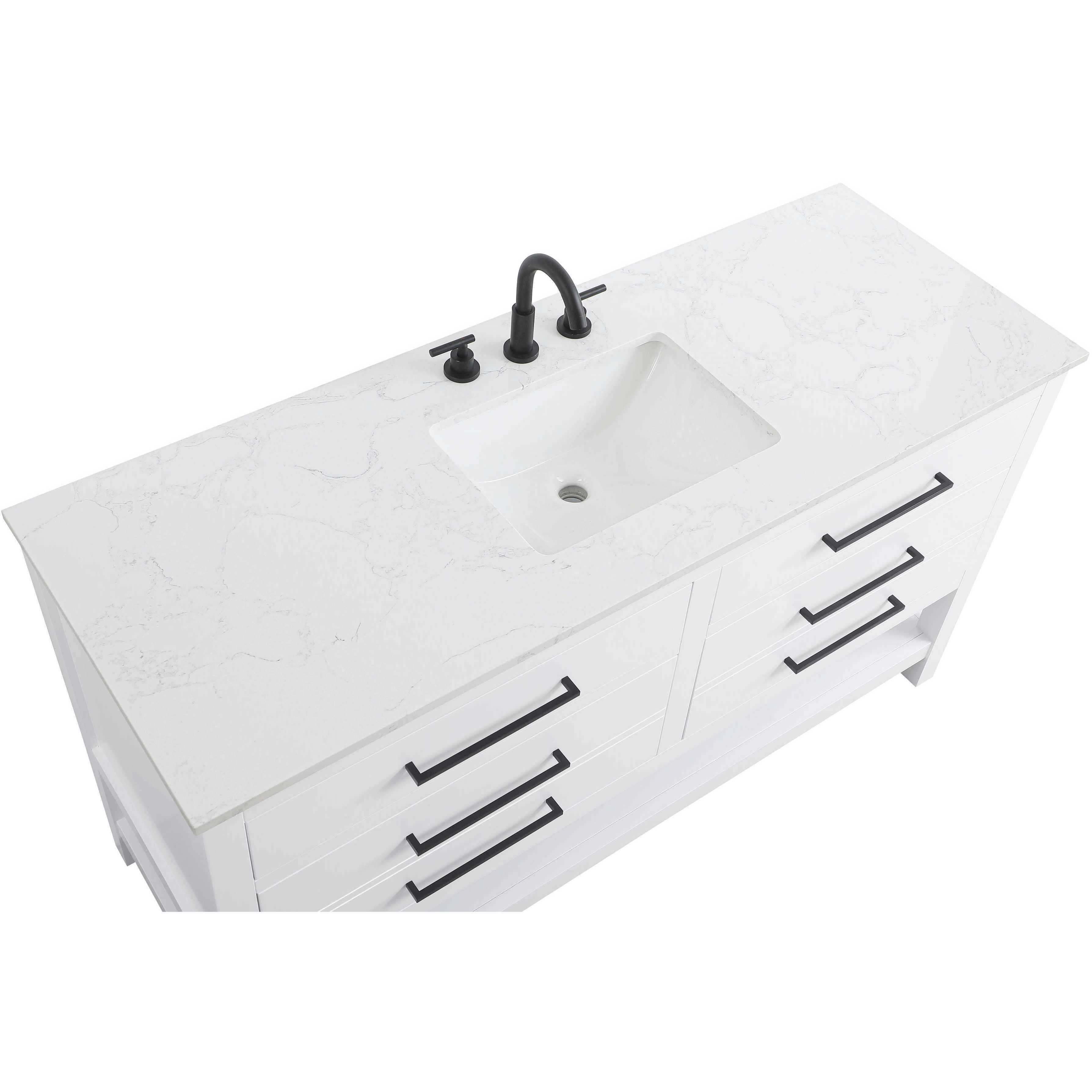Karson 60 X 34 inch White Bathroom Vanity Cabinet
