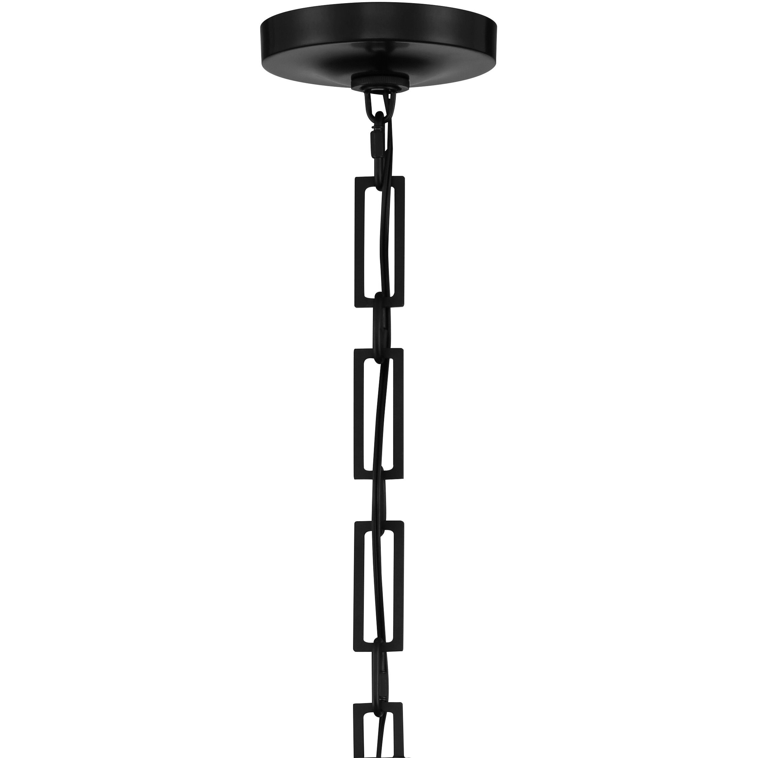 Alston 1 Light 12 inch Matte Black and White Mini Pendant Ceiling Light in Matte Black with White