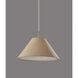 Hadley 18 inch Light Brown Textured Fabric and Antique Brass Pendant Ceiling Light