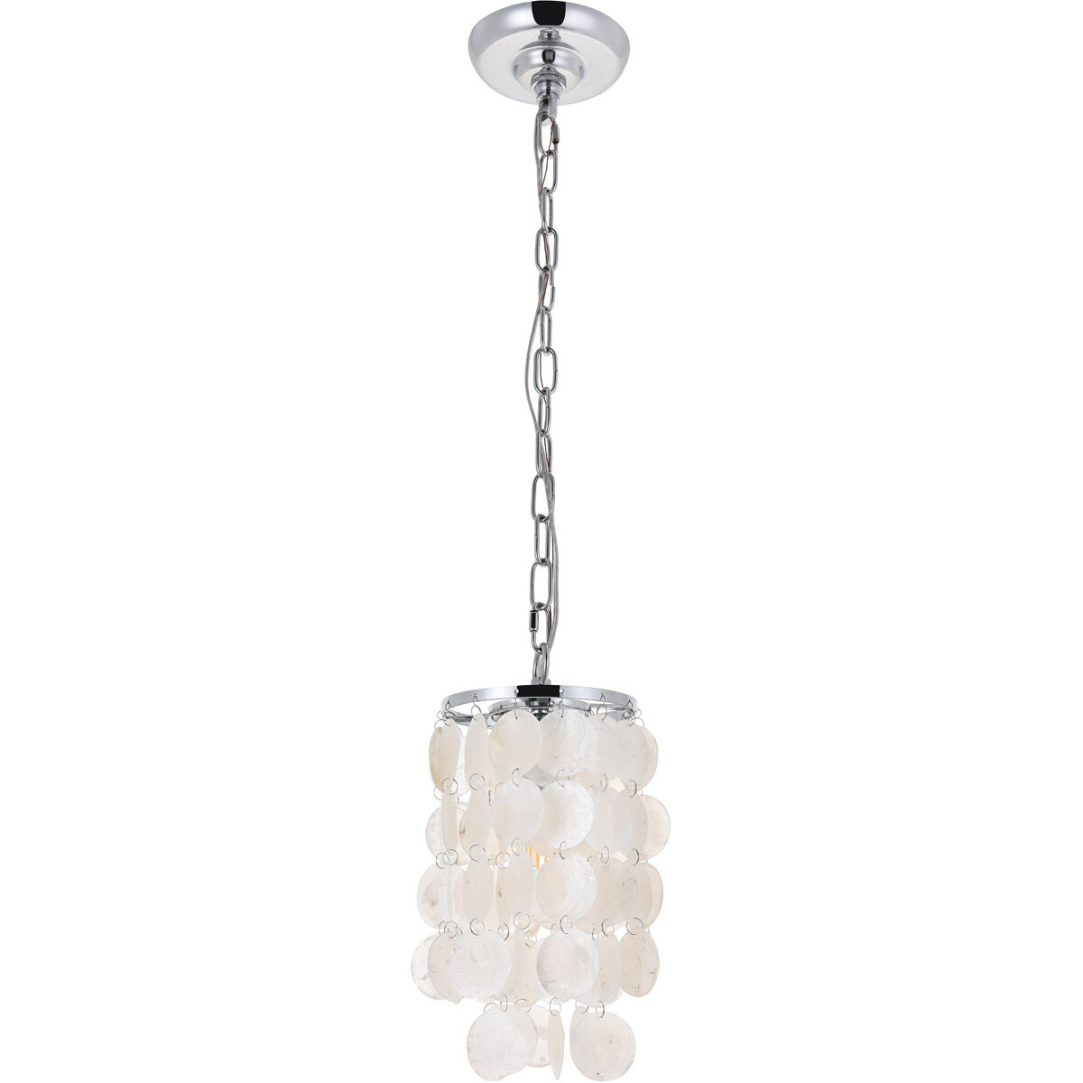 Selene 1 Light 6 inch Chrome Pendant Ceiling Light