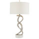 Windswept Silver Table Lamp Portable Light