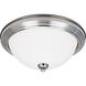 Geary 3 Light 14.5 inch Brushed Nickel Flush Mount Ceiling Light