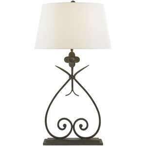 Suzanne Kasler Harper 29.5 inch 150 watt Natural Rusted Iron Table Lamp Portable Light in Linen