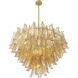 Regent 17 Light 36.75 inch Legacy Brass Chandelier Ceiling Light in Amber Crackled Glass