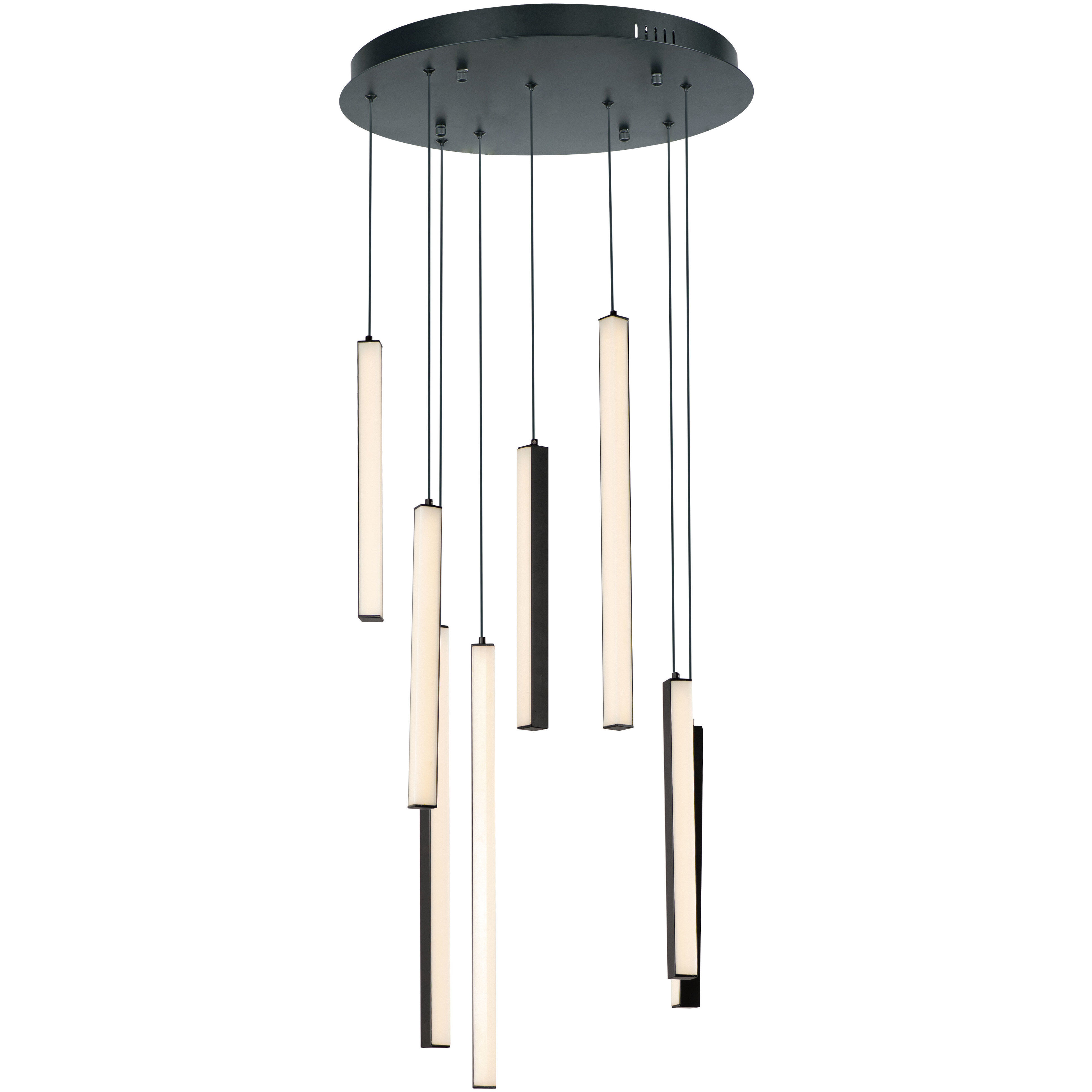 Hover LED 18 inch Black Multi-Light Pendant Ceiling Light