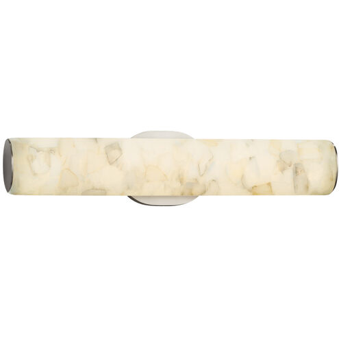 Alabaster Rocks 20.25 inch Brushed Nickel Vanity Light Wall Light