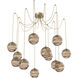 Terra 12 Light 18 inch Gilded Brass Swag Multi-Pendant Ceiling Light in Bronze Optic