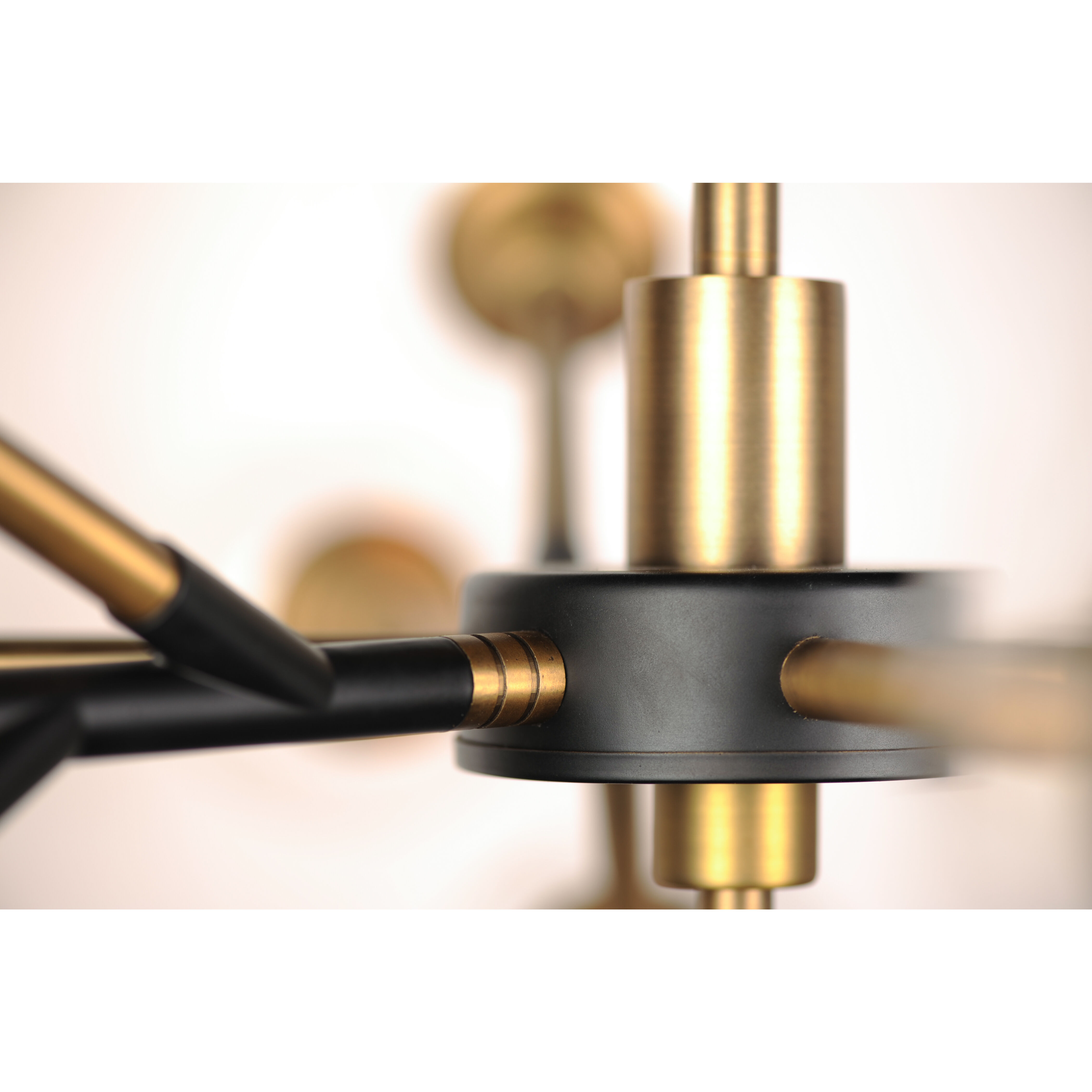 Savvy 9 Light 37 inch Antique Brass/Black Chandelier Ceiling Light