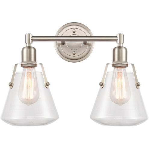 Luna 2 Light 18 inch Satin Nickel Bath Vanity Light Wall Light