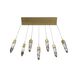 Aspen LED 11 inch Brushed Brass Multi Port Pendant Ceiling Light in Bubbled