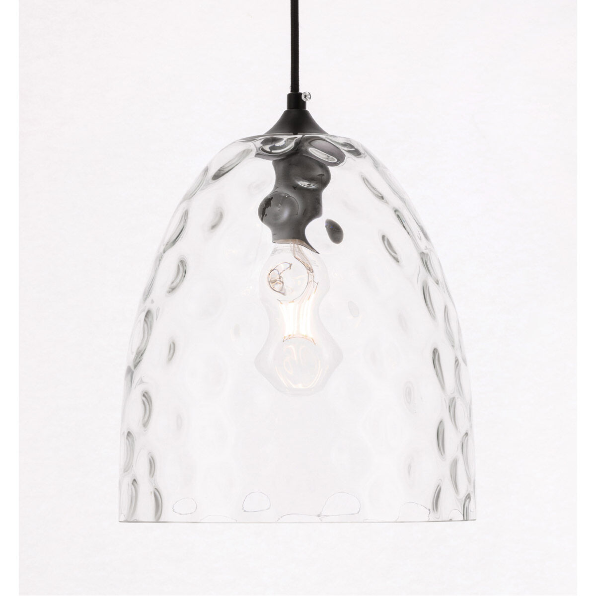 Gibson 1 Light 10 inch Black Pendant Ceiling Light