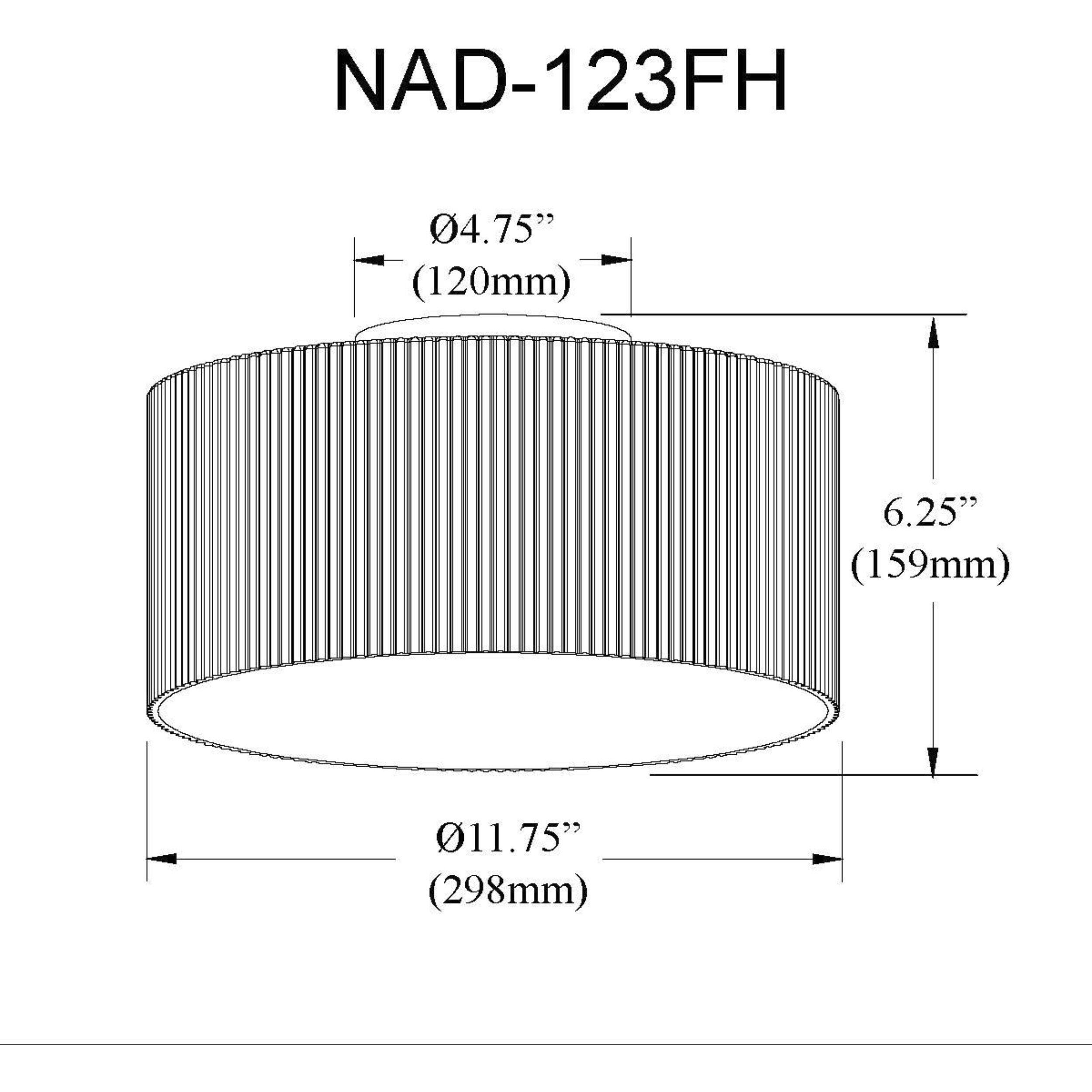 Nadine 1 Light 11.75 inch Polished Chrome Flush Mount Ceiling Light