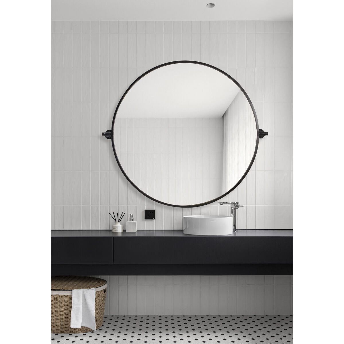 Everly 30 X 30 inch Black Mirror