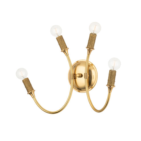 Amboy 4 Light 19.5 inch Aged Brass Wall Sconce Wall Light