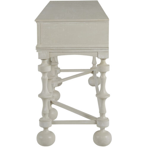 Arrington 76 X 21 inch Cerused White / Antique Brass Console Table