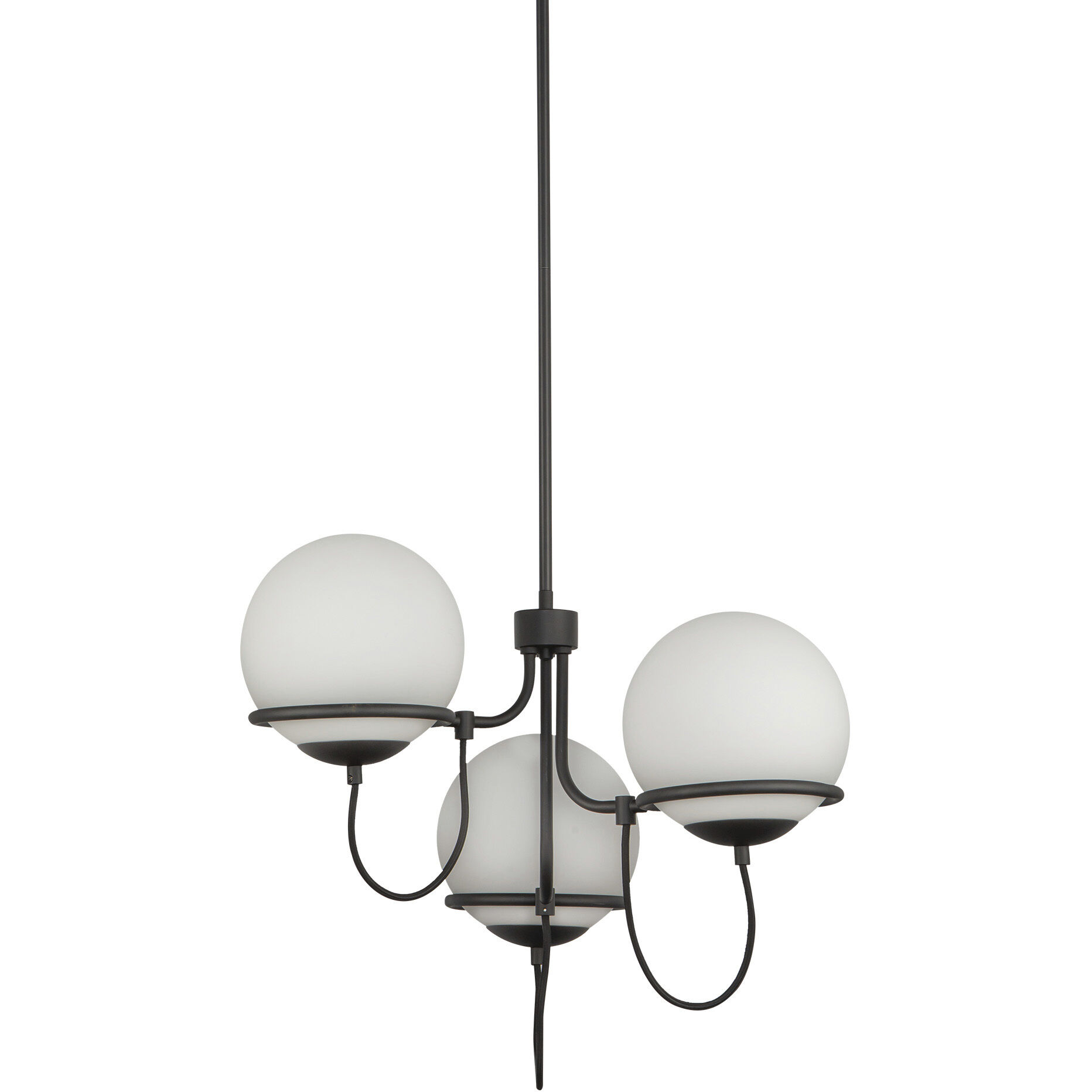Alora Mood Alba 3 Light 22.88 inch Matte Black Chandelier Ceiling Light