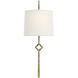 Studio VC Cranston 1 Light 6.5 inch Gilded Iron Sconce Wall Light in Linen, Small