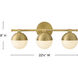 Bowie 3 Light 22.5 inch Lacquered Brass Vanity Light Wall Light