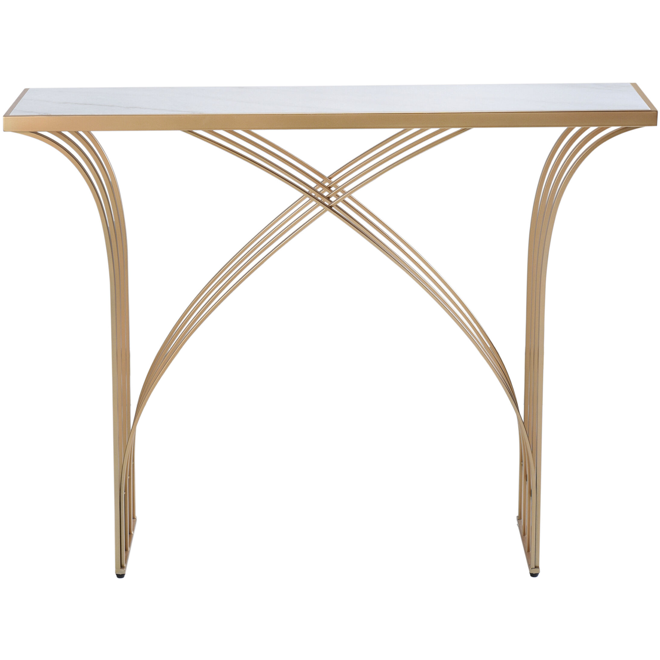 Seraphine 47.2 X 11.8 inch Golden and White Console