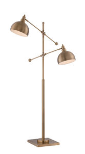 Cupola 59 inch 100.00 watt Brushed Brass Floor Lamp Portable Light