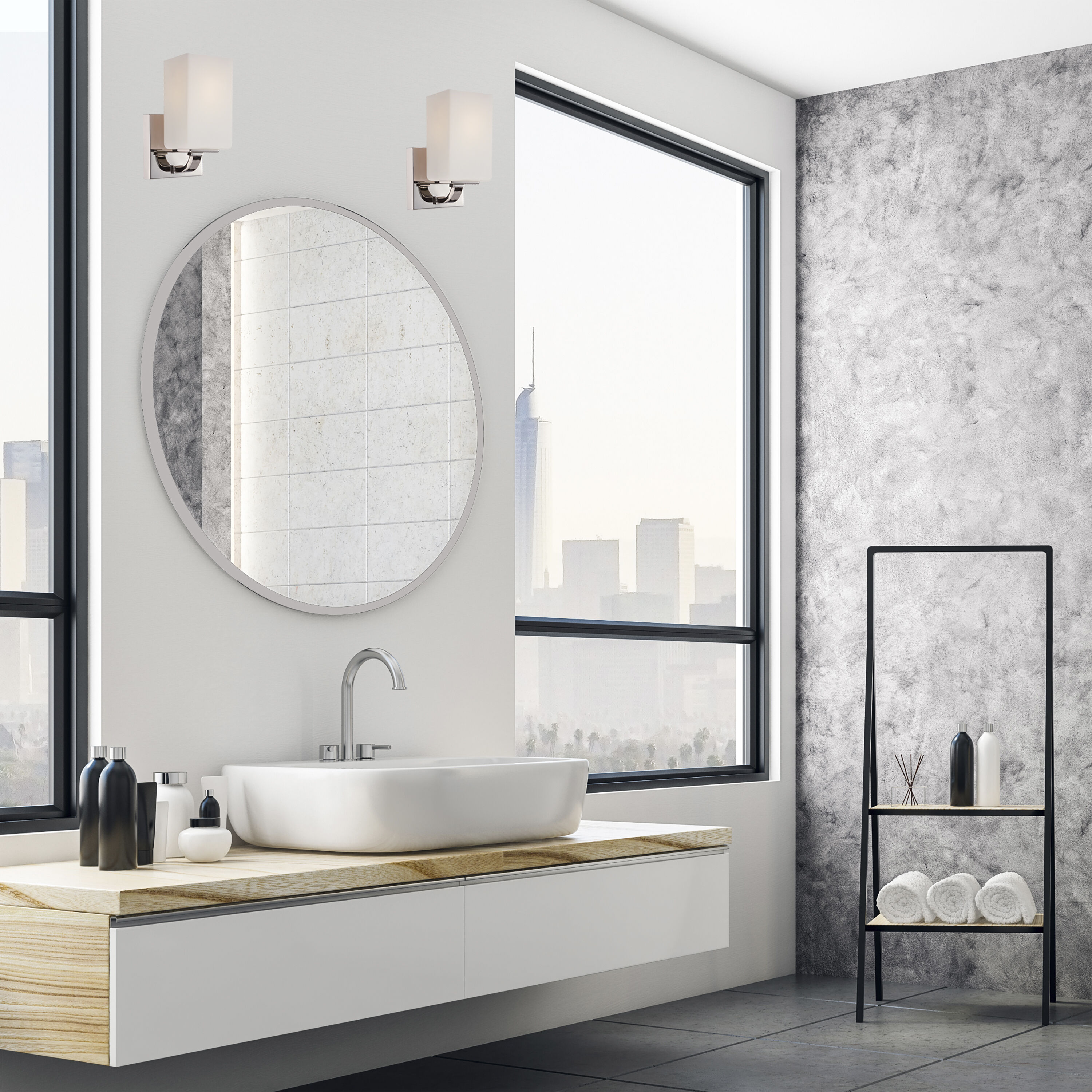 60 inch brushed nickel vanity light outlet
