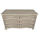 Curved Front Vintage Grey Chest, 3 Drawer