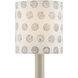 Block Print Natural and Charcoal Drum Chandelier Shade