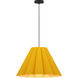 Lora 1 Light 22.8 inch Black Pendant Ceiling Light in Yellow/Ash, 23 in, WEP Collection