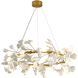 Canada 8 Light 31.5 inch Brass and Matte White Chandelier Ceiling Light