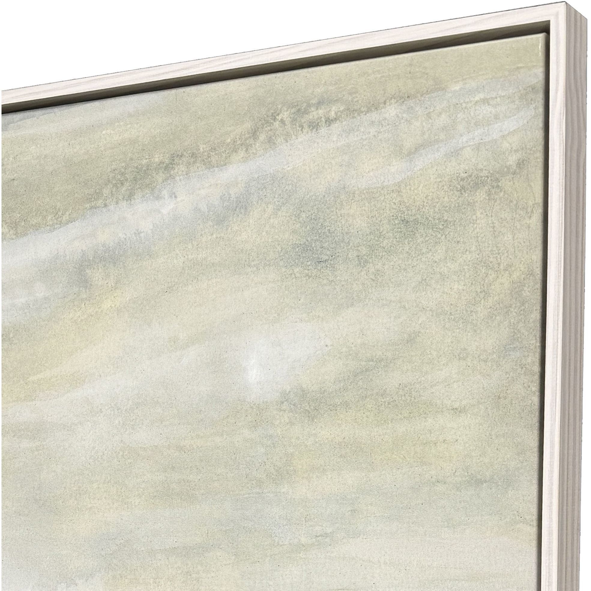 Overcast Inlet Green and Beige and Brown and Neutral Canvas