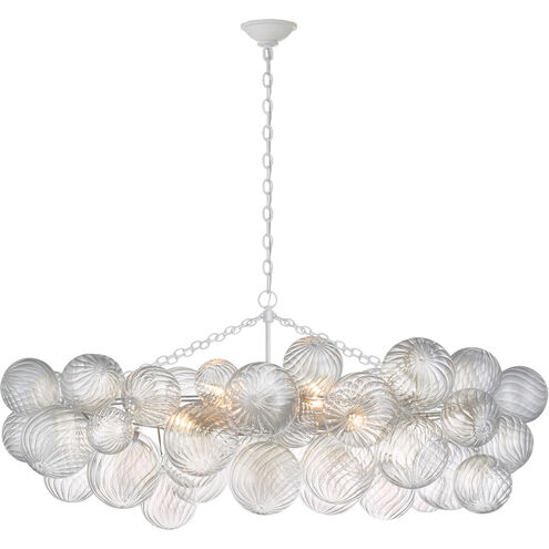 Julie Neill Talia LED 51 inch Plaster White Linear Chandelier Ceiling Light, Medium