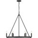 Dutton 6 Light 27.75 inch Coal Black Chandelier Ceiling Light
