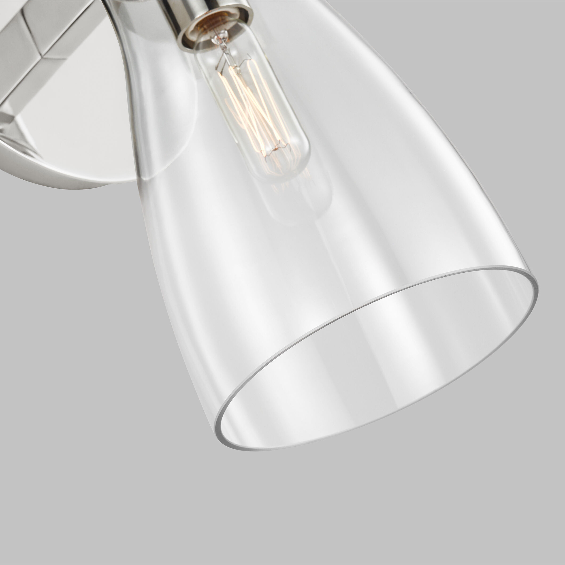 AERIN Moritz 1 Light 5.75 inch Polished Nickel Bath Vanity Wall Sconce Wall Light in Clear Glass